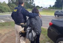 PRF resgata menina de 12 anos às margens da BR-116, em Curitiba