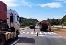 Rodovia BR-163/364, no Mato Grosso, recebe obras de manutenção