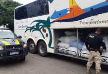 Ônibus de turismo é apreendido com carga irregular na BR-324, na BA