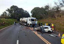 Colisão mata duas pessoas na BR-277, em Cantagalo (PR)