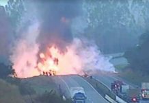 Acidente mata carreteiro e provoca incêndio na BR-381, em Nepomuceno (MG)