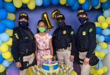 Fã da PRF, garota é surpreendida com festa no aniversário de 12 anos