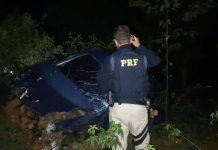 Motorista bêbado fica gravemente ferido após provocar acidente na BR-373