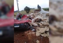 Homem morre em grave acidente na PR-484, em Quedas do Iguaçu