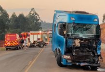 Colisão mata 3 e fere 1 na PRC-466, em Pitanga, no Paraná