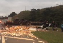 Caminhoneiro morre na rodovia Dom Pedro I (SP-065) em Igaratá