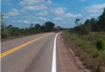 Rodovia BR-210, no Amapá, passa por obras de manutenção