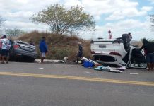 Grave acidente na BR-423 mata cinco pessoas, em Águas Belas (PE)