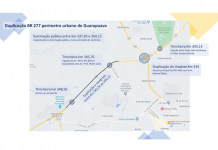 Duplicação da BR-277 em Guarapuava (pr) inclui viaduto e trincheiras