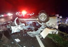 Utilitário pega fogo e motorista morre carbonizado na PR-317