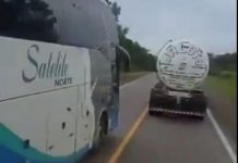 Motorista de ônibus quase provoca tragédia na BR-153