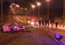 Motorista morre e passageira fica ferida em acidente na BR-020, no DF