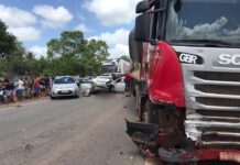 Seis pessoas morrem em grave acidente na BR-135, no MA