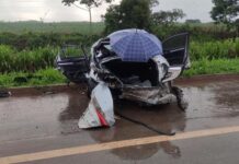 Casal de namorados morre na BR-163, na volta de velório em MT