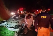 Mulher morre e três pessoas ficam feridas na BR-277, em Guarapuava (PR)