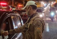 PMRv de SC realiza barreiras da Lei Seca nas rodovias do Estado