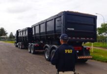 Bitrem é flagrada pela 2ª vez em 30 dias com excesso de peso na Freeway