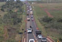 BR-163, no MS, tem pontos com interrupção devido a obras
