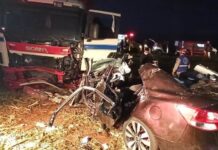 Uma pessoa morre em sinistro entre carro e carreta na BR-277