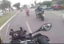 Motoqueiro foge da PRF em GO, é perseguido, cai na via e é preso
