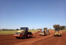 Obras de pavimentação do lote 1 da Estrada Boiadeira avançam no PR