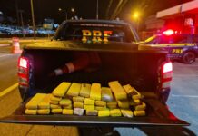 Traficantes são presos com 30 kg de maconha após perseguição na BR-116