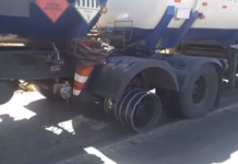 Caminhoneiro bêbado é flagrado na BR-153 dirigindo carreta faltando pneus