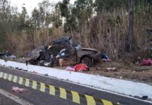 Grave acidente deixa seis mortos na BR-135, em Joaquim Felício (MG)
