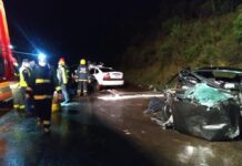 Quatro pessoas morrem em acidente na BR-282 em Ponte Serrada