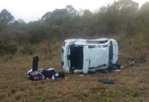 Capotamento deixa duas mortes na PRC-466, no Paraná