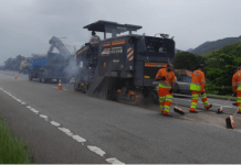 BR-116 e BR-493 recebem serviços de melhorias no pavimento