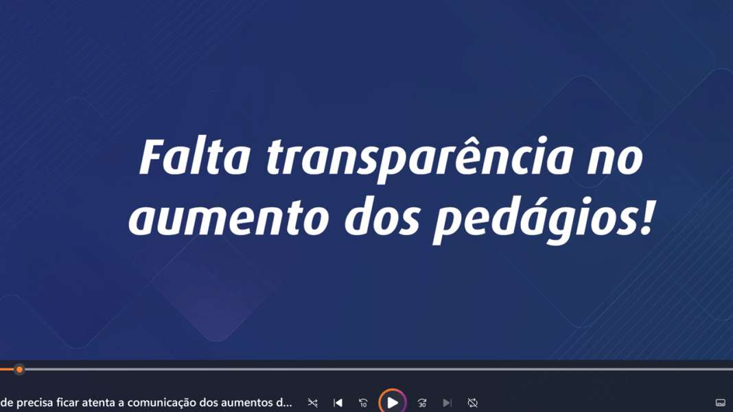 Comentário pedágios