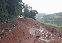 DER do Paraná inicia construção de muro de contenção na PR-182, em Salgado Filho
