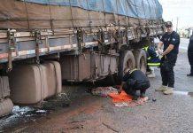 Caminhoneiro morre esmagado pelo próprio caminhão enquanto fazia reparos na BR-163, no MT