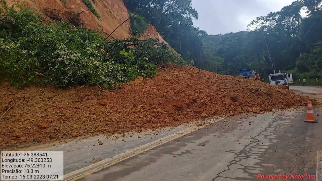 BR-280, na Serra do Corupá, será liberada nesta quinta