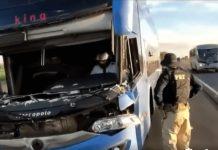 VÍDEO: Motorista da Rápido Federal é multado por dirigir ônibus, na BR-050, em mau estado e comprometer segurança