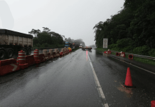 Finalizada a obra de contenção emergencial no km 41 da BR-277, no Paraná