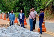 Trecho paulista da BR-459 tem obras de contenção em pontos críticos