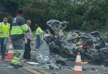 Motorista ultrapassa em local proibido e provoca acidente com 2 mortes, na BR-153/SP
