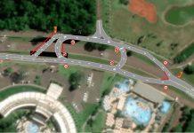 Pista central da BR-469, em Foz do Iguaçu (PR), tem bloqueio por conta de obras em viaduto