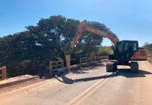 Iniciadas as obras na ponte sobre o Rio Jacaré, entre Lagoa da Prata e Moema, em Minas