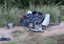 Acidente na BR-163 entre carro e carreta mata quatro pessoas, em Nova Mutum (MT)