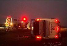 Acidente com ônibus da Andorinha deixa 1 morto e 18 feridos na BR-163, em MS
