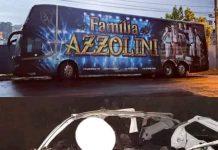 VÍDEO: Ônibus da banda Família Azzolini bate em carro na PR-280 e motoristas morrem