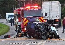 Colisão frontal na BR-470 mata jovem de 24 anos em Apiúna (SC)