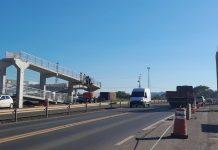 Obras em futura passarela alteram o tráfego na BR-386, em Lajeado (RS)