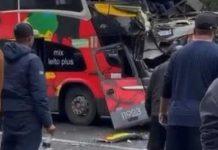Novo acidente com ônibus da Util em menos de 48h deixa ferido na Régis, em Cajati (SP)