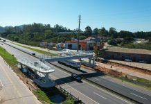 Obra de passarela na BR-101, em Tubarão (SC), entra em fase final