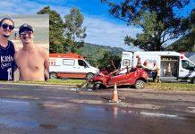 Acidente entre carro e caminhão na ERS-122 mata irmãos e fere uma jovem