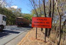 BR-365 recebe sinalização especial para atender aos romeiros, em Romaria (MG)